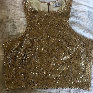 TOBI sequin crop top.